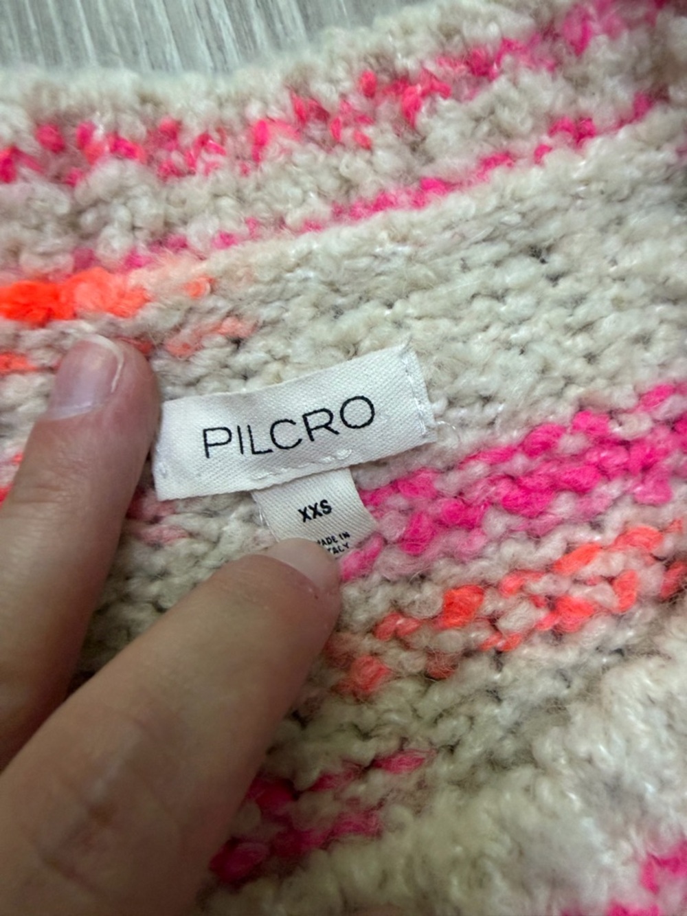 Anthropologie Pilcro Balloon-Sleeve Crew-Neck Sweater Multicolor Boho Casual - Picture 3 of 5